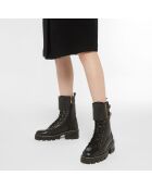 Boots en Cuir à lacets noires - Talon 5 cm