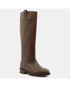 Bottes en Cuir marron
