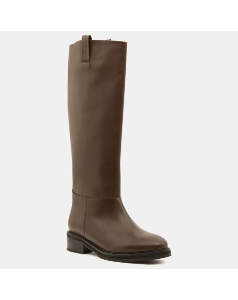 Bottes en Cuir marron
