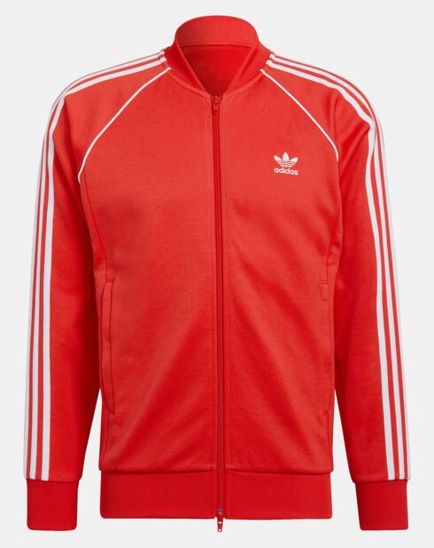 Sweat zippé rouge