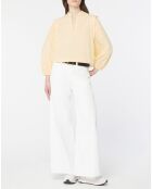 Blouse en Popeline de Coton Mimosa jaune clair