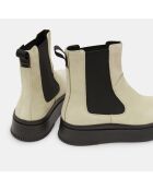 Chelsea Boots en Cuir écrues