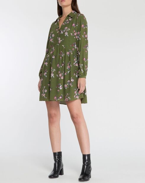 Robe Liliana imprimée verte