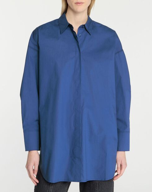 Chemise oversize en Coton Rodez bleu foncé