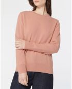 Pull 100% Cachemire Zabri col rond rose