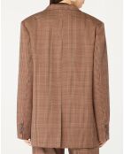 Veste blazer à carreaux Repos marron