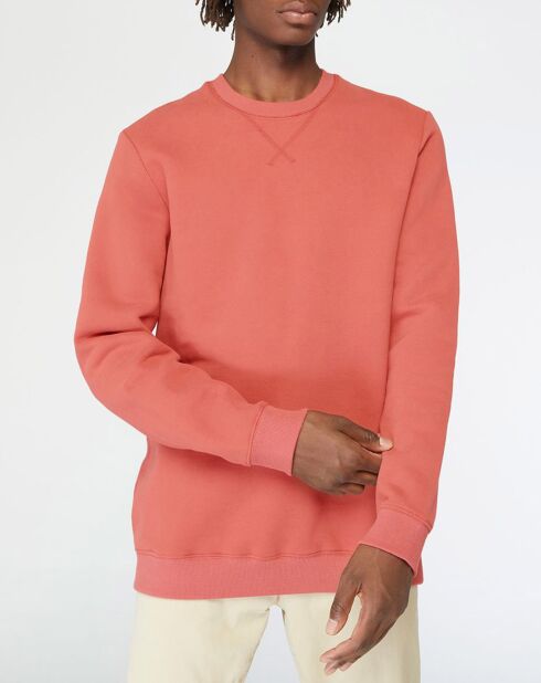 Sweat droit en Coton bio mélangé Deat rose foncé