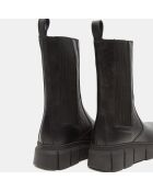 Chelsea Boots en Cuir Armor noires - Talon 5 cm