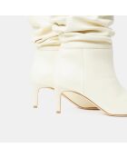 Bottes en Cuir écrues - Talon 6 cm
