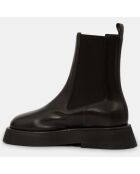 Chelsea Boots en Cuir Rosa noires