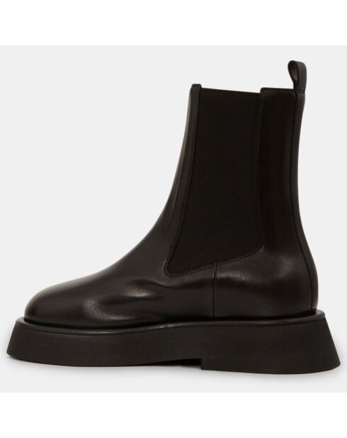Chelsea Boots en Cuir Rosa noires