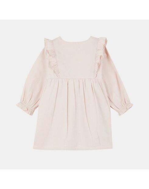 Robe en twill de coton bio Pella rose