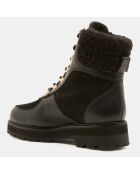 Boots en Cuir Mountain Lacet noires