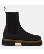 Chelsea Boots en Velours de Cuir Augusta noires