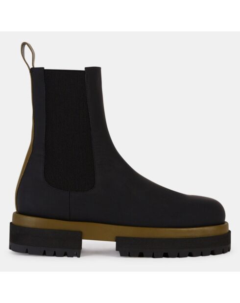 Chelsea Boots en Velours de Cuir Augusta noires