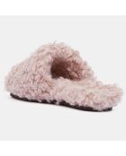 Chaussons en Laine mélangée Shearling rose clair