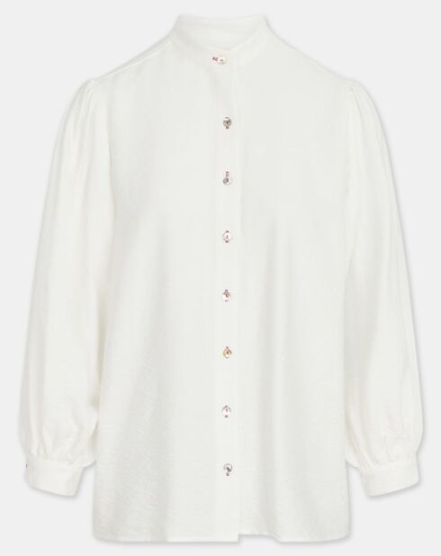 Chemise droite Agutte à col officier écrue