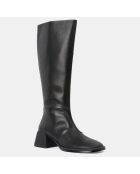 Bottes en Cuir noires - Talon 6 cm