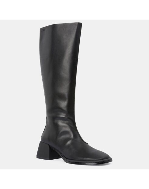 Bottes en Cuir noires - Talon 6 cm