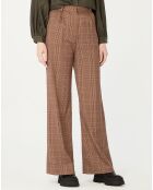 Pantalon à Carreaux Rondeaux marron