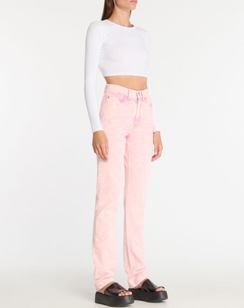Jean Straight Leg Denim rose clair