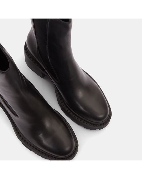 Chelsea boots en Cuir Nico noires - Talon 7 cm