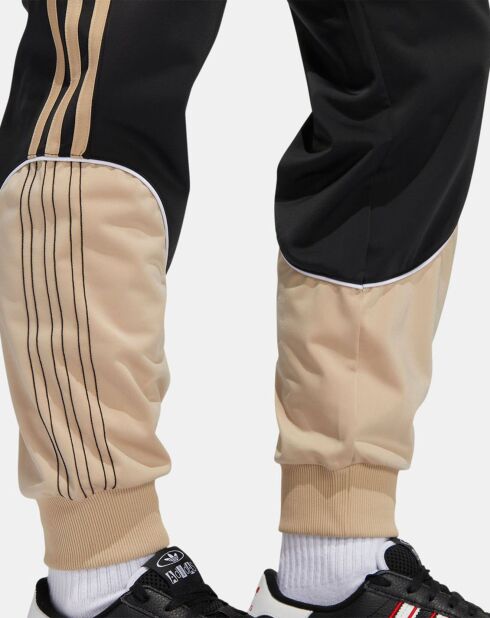 Jogging droit beige/noir