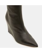 Bottes en Cuir Freja noires - Talon 8.5 cm