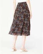 Agripine rok met veelkleurige print