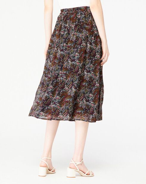 Agripine rok met veelkleurige print