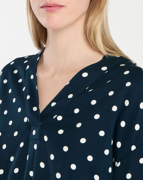 Abito Badam blu/bianco a pois