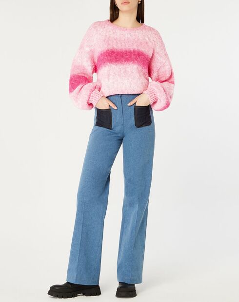 Leicht gewaschener rosafarbener Cairo Knit Blend Pullover