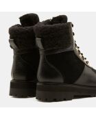 Boots en Cuir Mountain Lacet noires