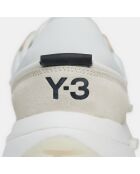 Sneakers en Cuir & Textile Y-3 Ajatu Run blanc/beige