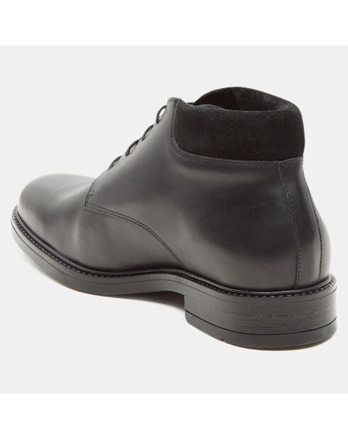 Derbies mid col bimatière noires