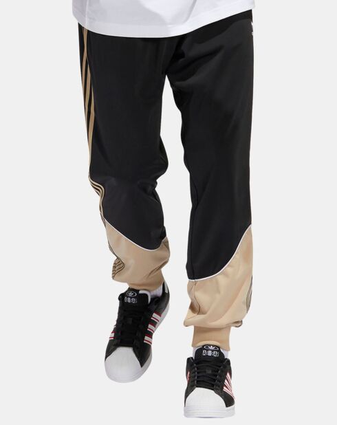 Jogging droit beige/noir
