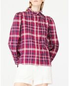 Chemise Tammy à carreaux rose
