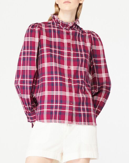 Chemise Tammy à carreaux rose