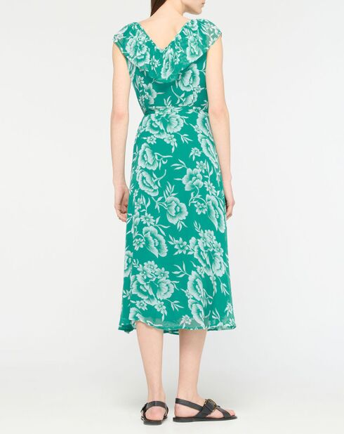 Grünes bedrucktes Kleid Zelie