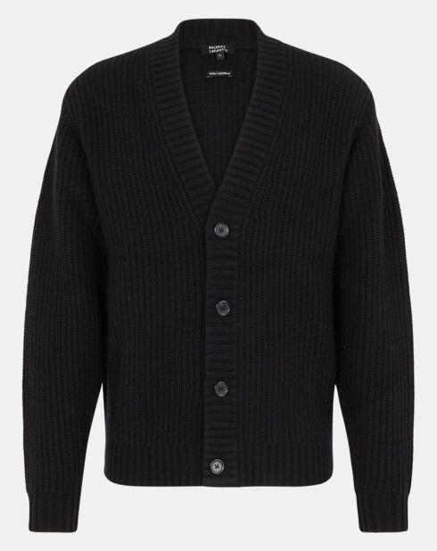 Cardigan en Laine & Cachemire Potecard Gulet Boxy noir