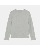 T-Shirt en Coton bio Felipe manches longues gris chiné