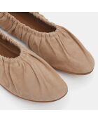 Ballerines en Cuir Souples beiges