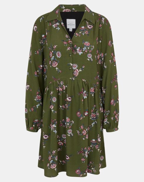 Robe Liliana imprimée verte