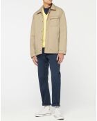 Blouson droit matelassé Maqflat paddée beige