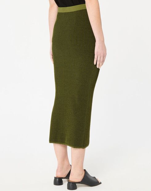 Jupe Peephole Knit kaki