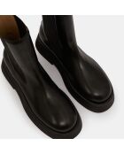 Chelsea Boots en Cuir Rosa noires
