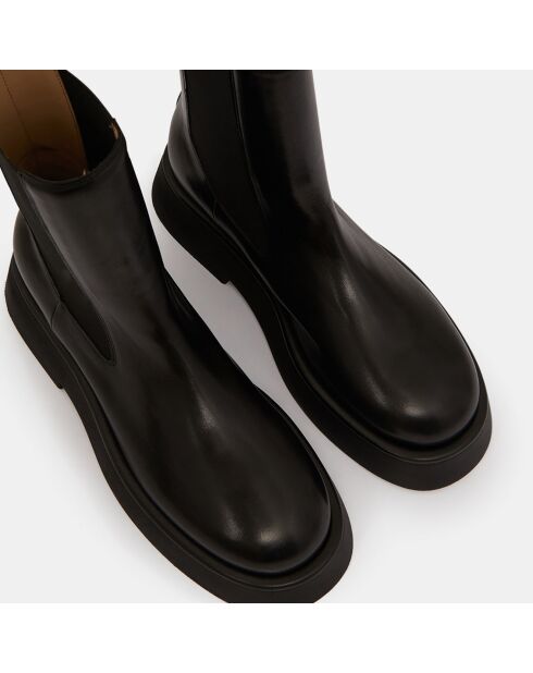 Chelsea Boots en Cuir Rosa noires