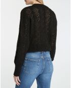 Pull en Maille pointelle mousseuse noir