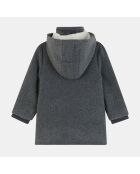 Manteau en Laine mélangée Igna intérieur fourré gris foncé