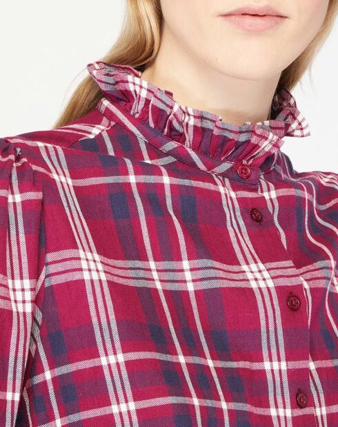 Chemise Tammy à carreaux rose